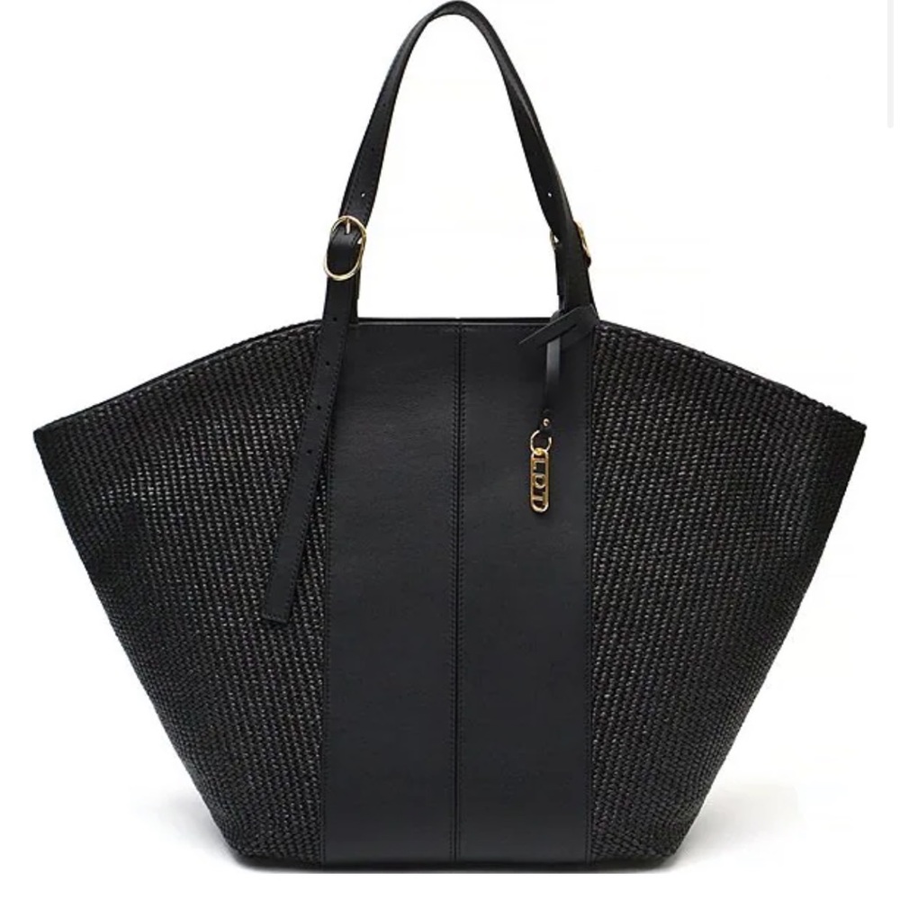 Black Woven Tote Bag - Women